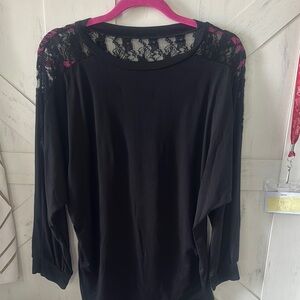 Elegant Black Lace Women's Top